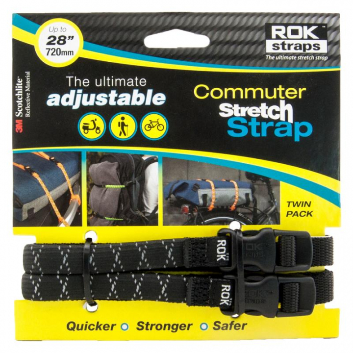 Rok Straps Pack 2 Straps Preto Reflector 12mm