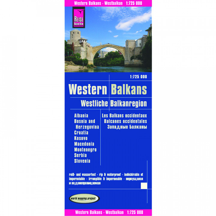 REISE Mapa impermeavél Balcans Ocidental
